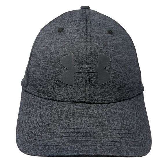 Under Armour Logo Fitted Baseball Hat Gray Large UA Pro Fit Vent Holes - Picture 1 of 9